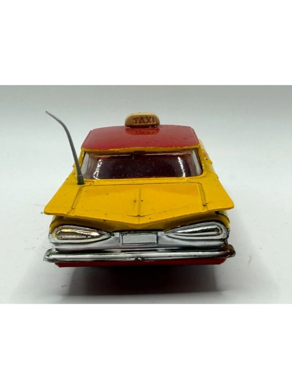 Vintage Corgi Toys 480 Chevrolet Impala Taxi Cab Red Yellow Diecast Car 1965